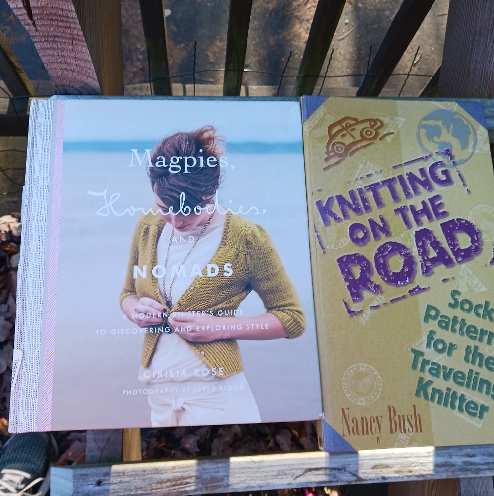 Two knitting books, used condition